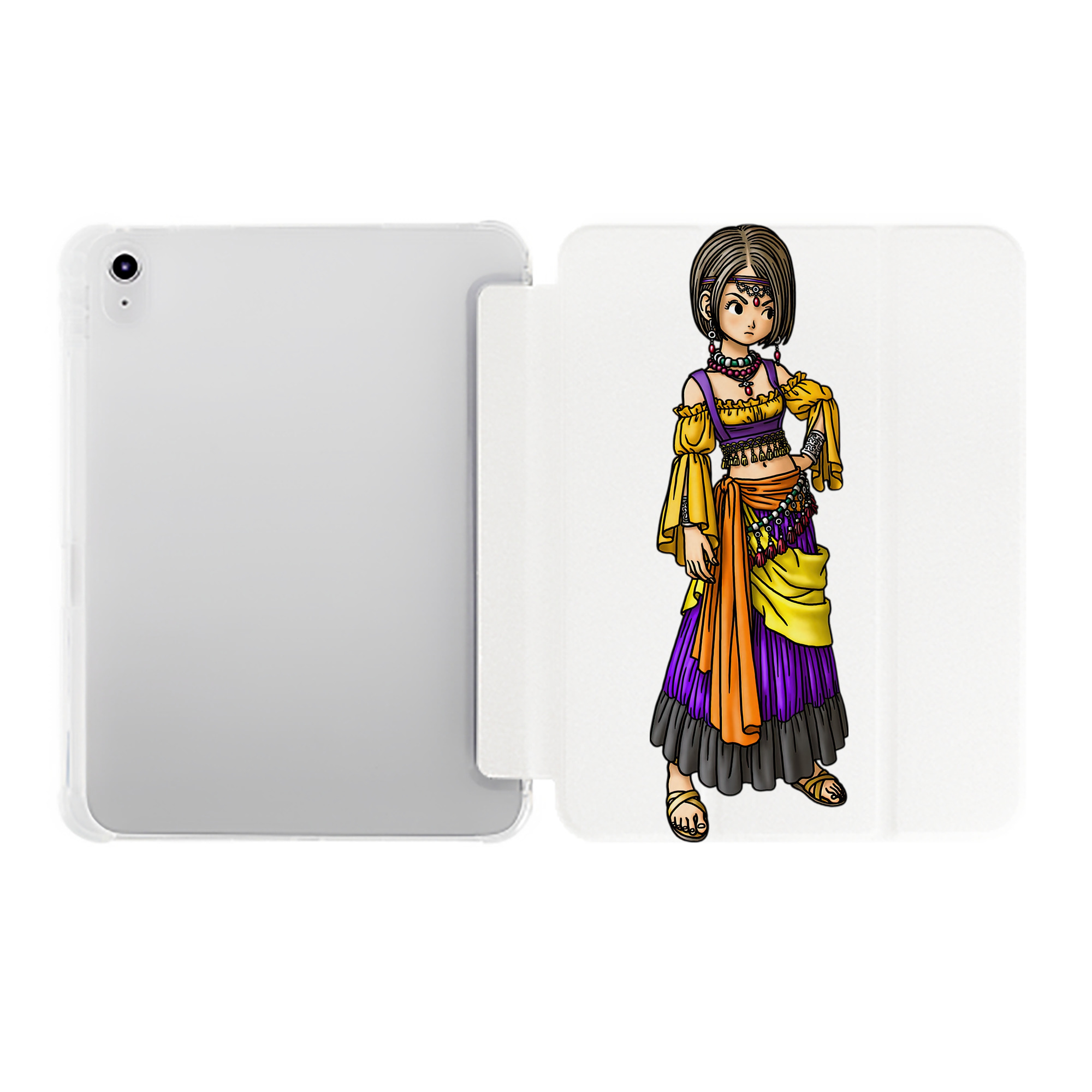 （画像用） ドラゴンクエスト Doragon Kuesuto Dragon Quest IPad ケース ペン収納付き 三つ折りスタンド PUレザー×シリコン 対応機種9.5/10.5/10.9インチ
